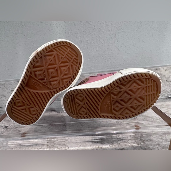 Converse Pink Chuck Taylor Leather All Star High Top Shoes Toddler Sz 4 - Picture 6 of 9